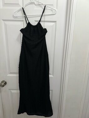 jessica simpson black halter dress Jessica Simpson tulle halter dress. Size 10